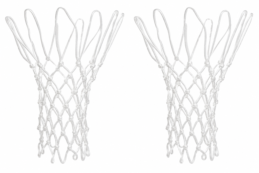 Netless Netball Net Netball Nets | White Netball Hoop Nets | Set of 2 Netball Nets