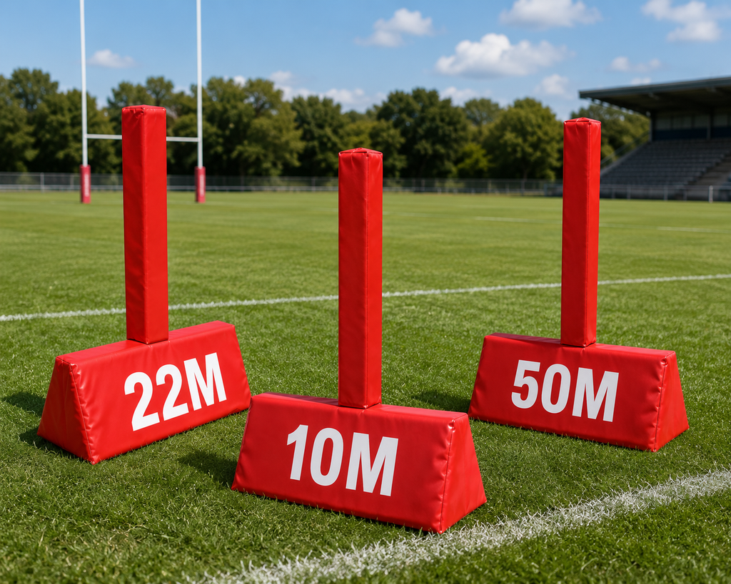 Field Wedges Rugby Field Marker Wedge and Flag | Rugby Equipment & Corner Flags