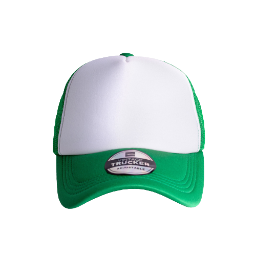 Two Toned Trucker Cap Green White